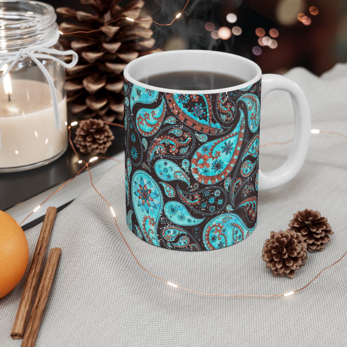 Blue Cirles Mug 110z
