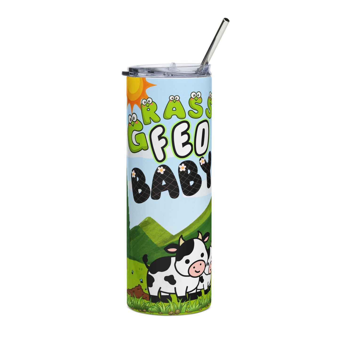 Grass Fed Baby Stainless Steel Tumbler - 20oz Kids Drinkware