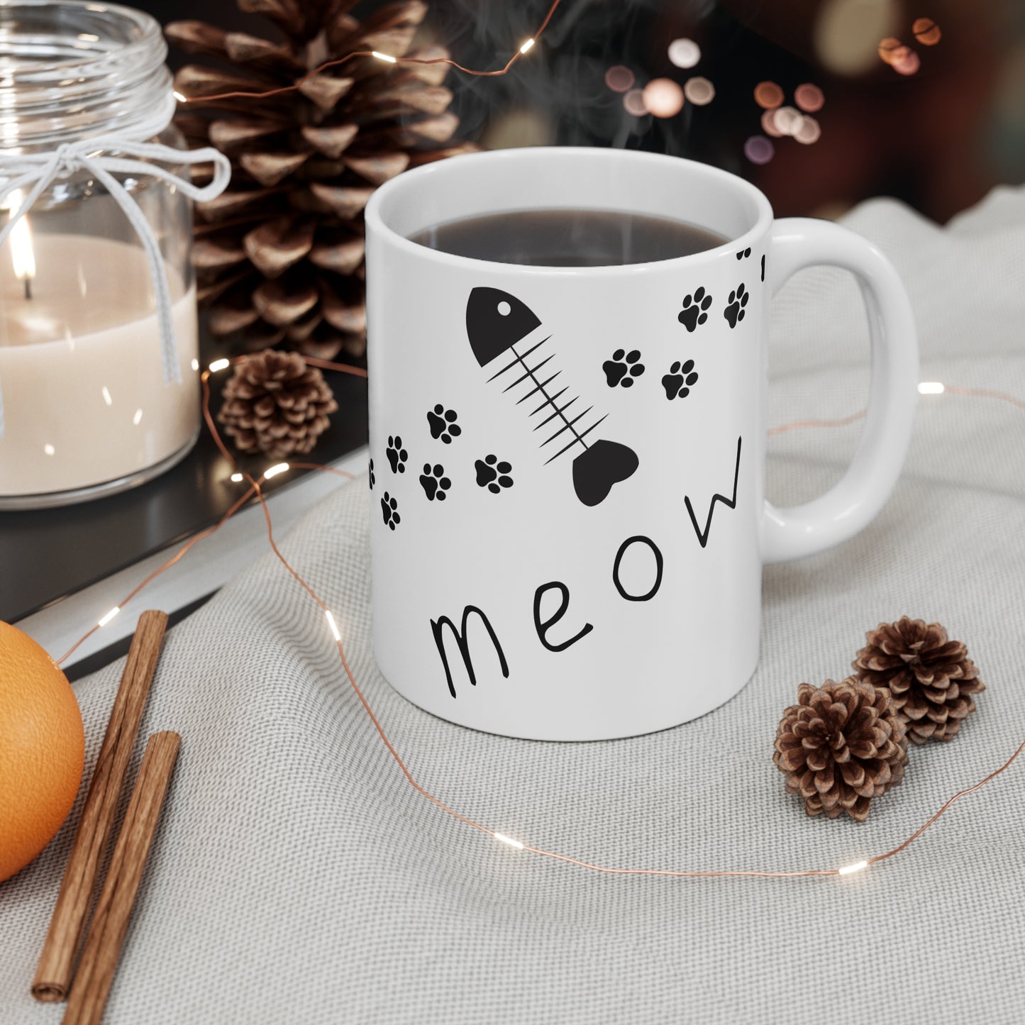 Meow Fish Coffee Mug