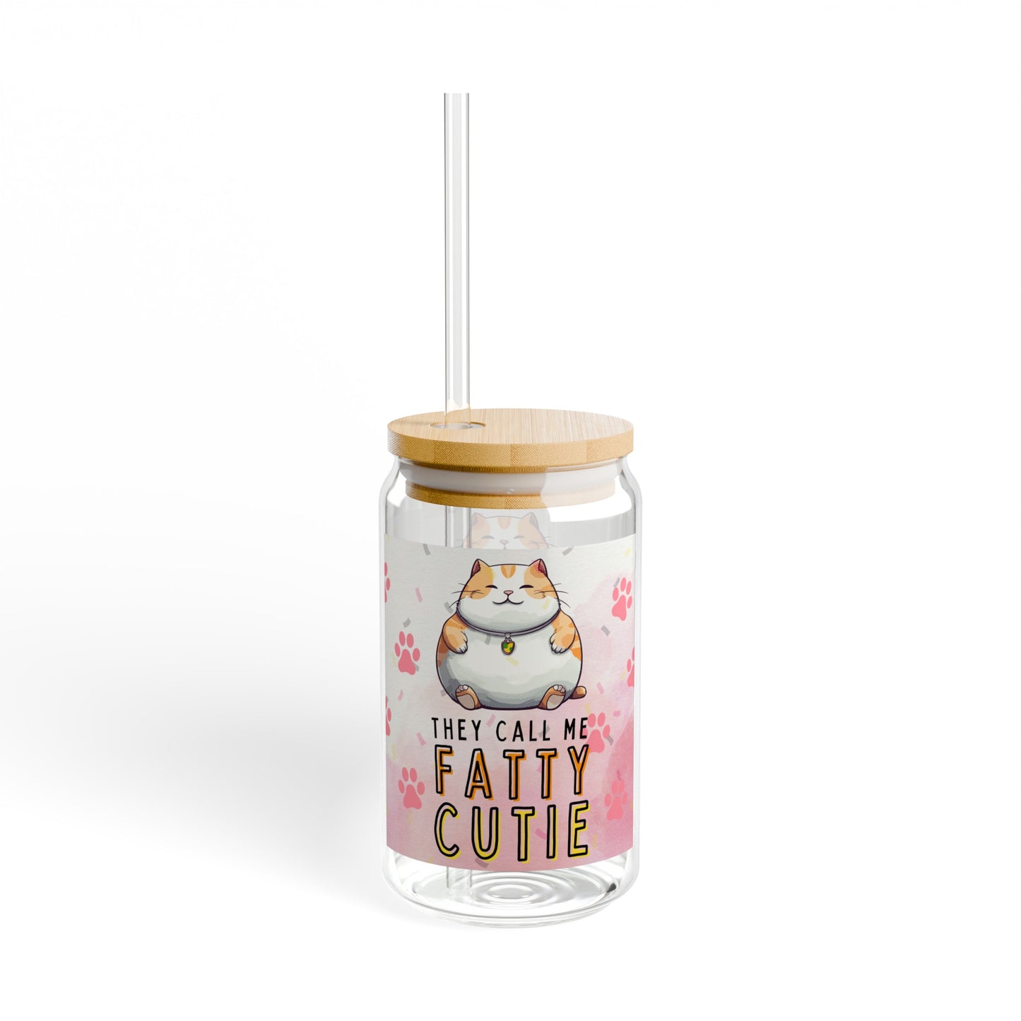 Fattie Cutie Sipper Glass, 16oz