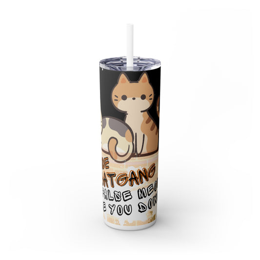 One False Move, Skinny Tumbler with Straw, 20oz