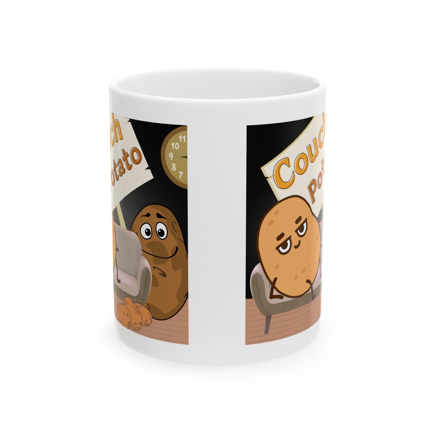 Couch Potato Ceramic Mug, (11oz, 15oz)