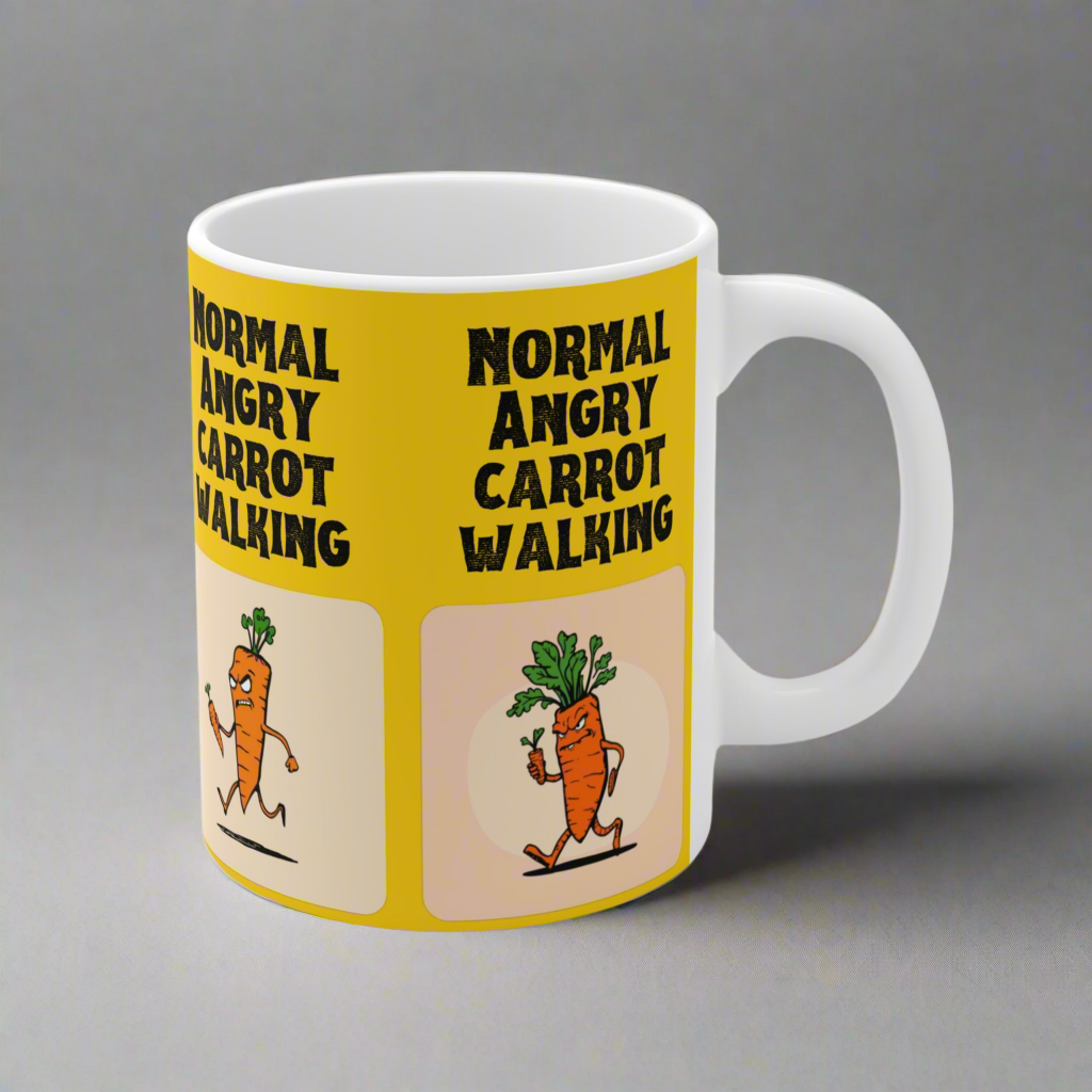 Normal Angry Carrot Walking Mug